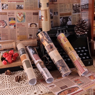 กระดาษหนังสือพิมพ์ สไตล์วินเทจ กระดาษม้วน แผ่นพับ สติ๊กเกอร์ ถ่ายรูปแนววินเทจ
