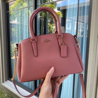 🌸🎀✨หายากน้า สีสวยๆค่ะ Coach ถังมินิสีชมพู Vintage Pink อะไหล่ทอง ขนาด 10 นิ้ว