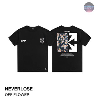 ck7J //เสื้อยืดสกรีนลายแนวสตรีท OFF FLOWER  Neverlose  เสื้อผู้ชาย/ผู้หญิง!