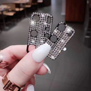 Luxury 3D Crystal Glitter Stone Camera Protector For Huawei P40 Pro Mate 30 Nova 7 SE Fashion Bling Diamond Lens Protection PC Cover