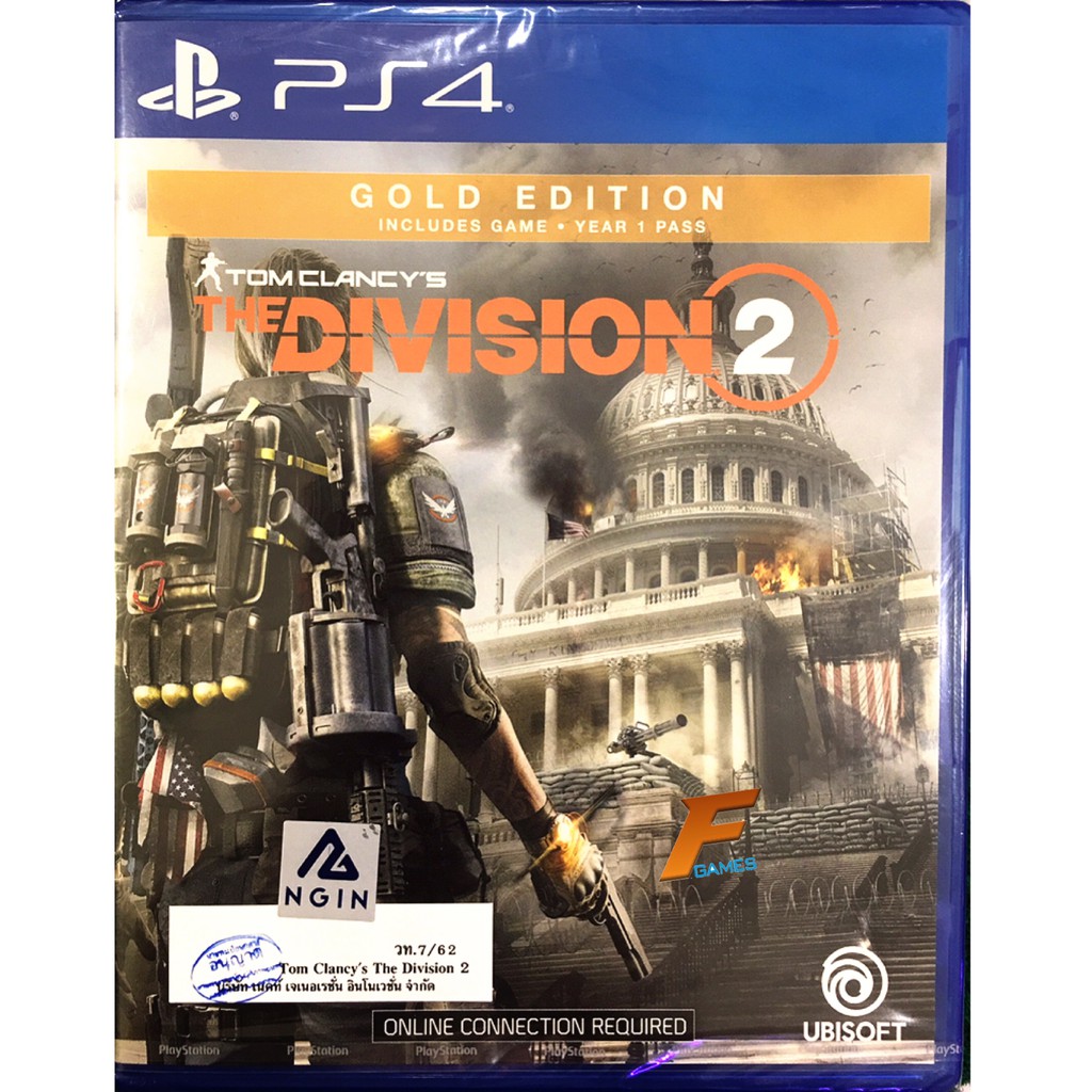 PS4 Tom Clancy's The Division 2 Gold Edition (Zone3/Asia)( English ) แผ่นเกมส์ ของแท้ มือหนึ่ง มือ1 ของใหม่ ในซีล