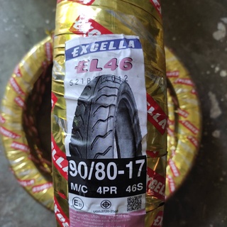 ยางนอก EXCELLA 90/80-17 T/L EL46 NSR PROARM : ยางนอกรถจักรยานยนต์ EXCELLA ขนาด 90/80-17 ไม่ใช้ยางใน ลาย EL46