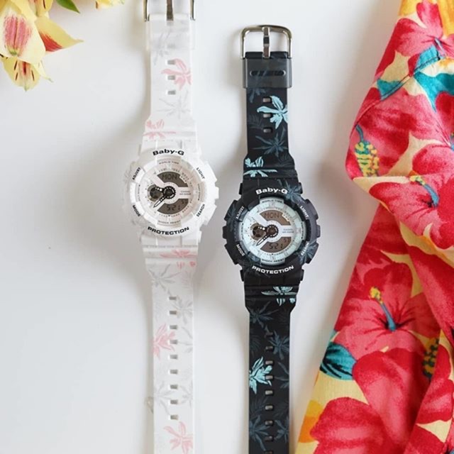 Casio Baby-G ชุดเสื้อลายดอกไม้ BA-110CF