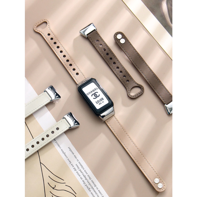 สายนาฬิกาข้อมือ สายหนังวัว แบบเปลี่ยน สําหรับ Huawei Band 8 7 6 Honor Band 6