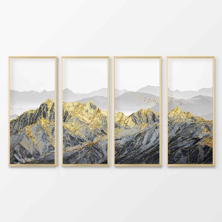 SB Design Square รูปพร้อมกรอบ DoseArt รุ่น Great Himalayan 40x80 cm/ชิ้น (43x83 cm รวมกรอบ) SET 4 PCS. (172x83 ซม.)