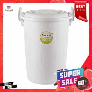 ถังน้ำถังน้ำกลมพร้อมฝาล็อค PLIM 79L (20.8gl) สีขาวROUND BUCKET WITH LOCK LID PLIM 79L (20.8gl) WHITE