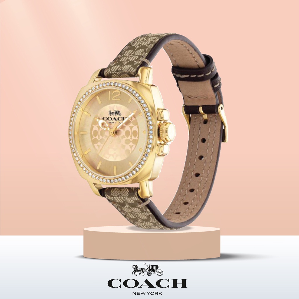 Coach รุ่น14502509 นาฬิกาข้อมือผู้หญิง นาฬิกาCoach สายหนัง นาฬิกาข้อมือผู้หญิงของแท้100%  นาฬิกาแบรนด์เนม C012 14502509 | Pgmall