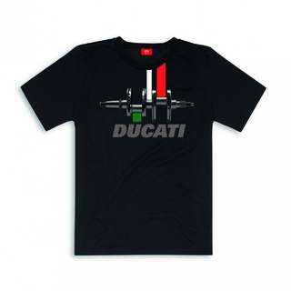 {Xs 6xl} เสื้อคอกลม แขนสั้น ลาย Ducati Trikolore Kurzarm Herren สไตล์เกาหลี ญี่ปุ่น และเกาหลี