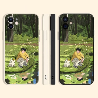 cute puppy เคสไอโฟน 13 11 pro case 8พลัส เคส iPhone 7 8 plus se2020 12 pro max ป่าไม้ anime pattern TPU เคส Xr Xs X max