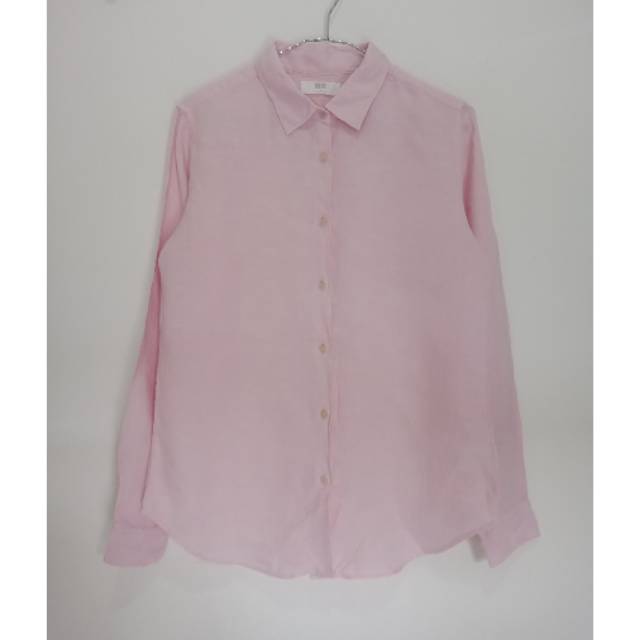 KEMEJA เสื้อเชิ้ตเด็กผู้หญิงผ้าลินิน Uniqlo M