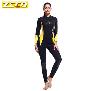 zcco wetsuit fullbody women neoprene 3mm (ชุดเว็ทสูทดำน้ำ)