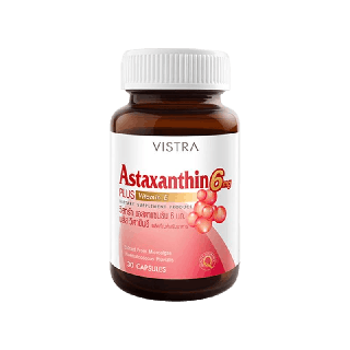 VISTRA ASTAXANTHIN 6 MG PLUS VITAMIN-E - วิสทร้า แอสตาแซนธิน 6 มก. พลัส วิตามินอี (30 เม็ด) 23.1g