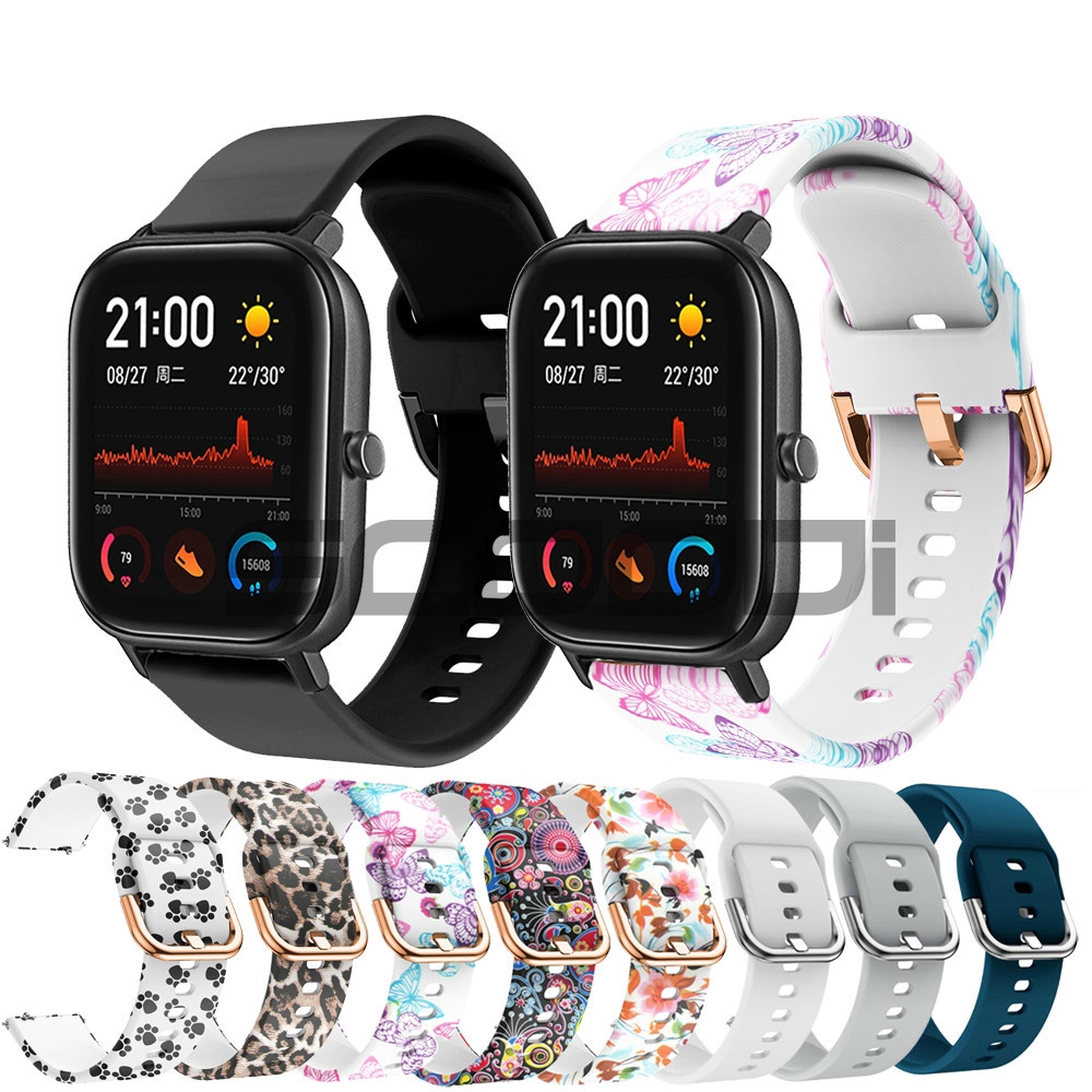 สายนาฬิกาข้อมือซิลิโคน 20 มม. สําหรับ Huami Amazfit GTS 4 4mini 3 2 2e 2mini