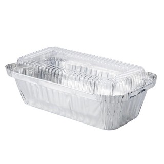 ถาดฟอยล์+ฝา (แพ็ค5ชิ้น) 20.2x5.6 ซม. S&amp;S 4008 Foil tray + lid (pack of 5) 20.2x5.6 cm. S&amp;S 4008