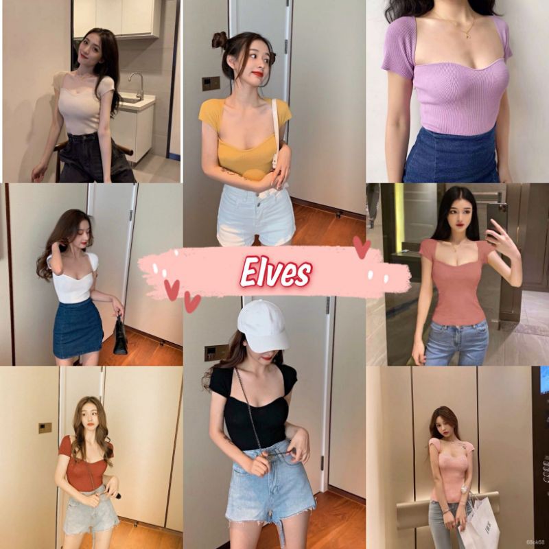 Elves พร้อมส่ง เสื้อเปิดไหล่ เซ็กซี่สุดๆ 70009