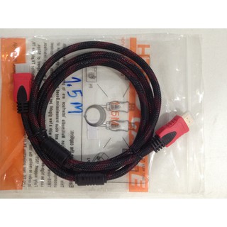 สายสัญญาณ HDMI V1.3 V1.4 V2.0 HDTV ยาว 1.5 เมตร สายถักป้องกันสัญญาณรบกวน HDMI Cable 1.5M