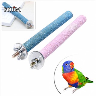 Pet Parrot Budgie กัดเคี้ยวกัดเท้า Paw ก้านของเล่นกรงนกเล่น Stand Perches คละสี