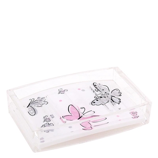 💥โปรสุดพิเศษ!!!💥 บ๊าธธิน่า จานรองสบู่ ลายผีเสื้อ รุ่น BTBA10421 BATHINA Soap Dish Butterfly Pattern Model BTBA10421