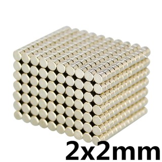 100ชิ้น แม่เหล็ก 2x2 มม. Magnet Neodymium 2*2mm แม่เหล็กแรงสูง 2x2mm กลมแบน 2mm x 2mm