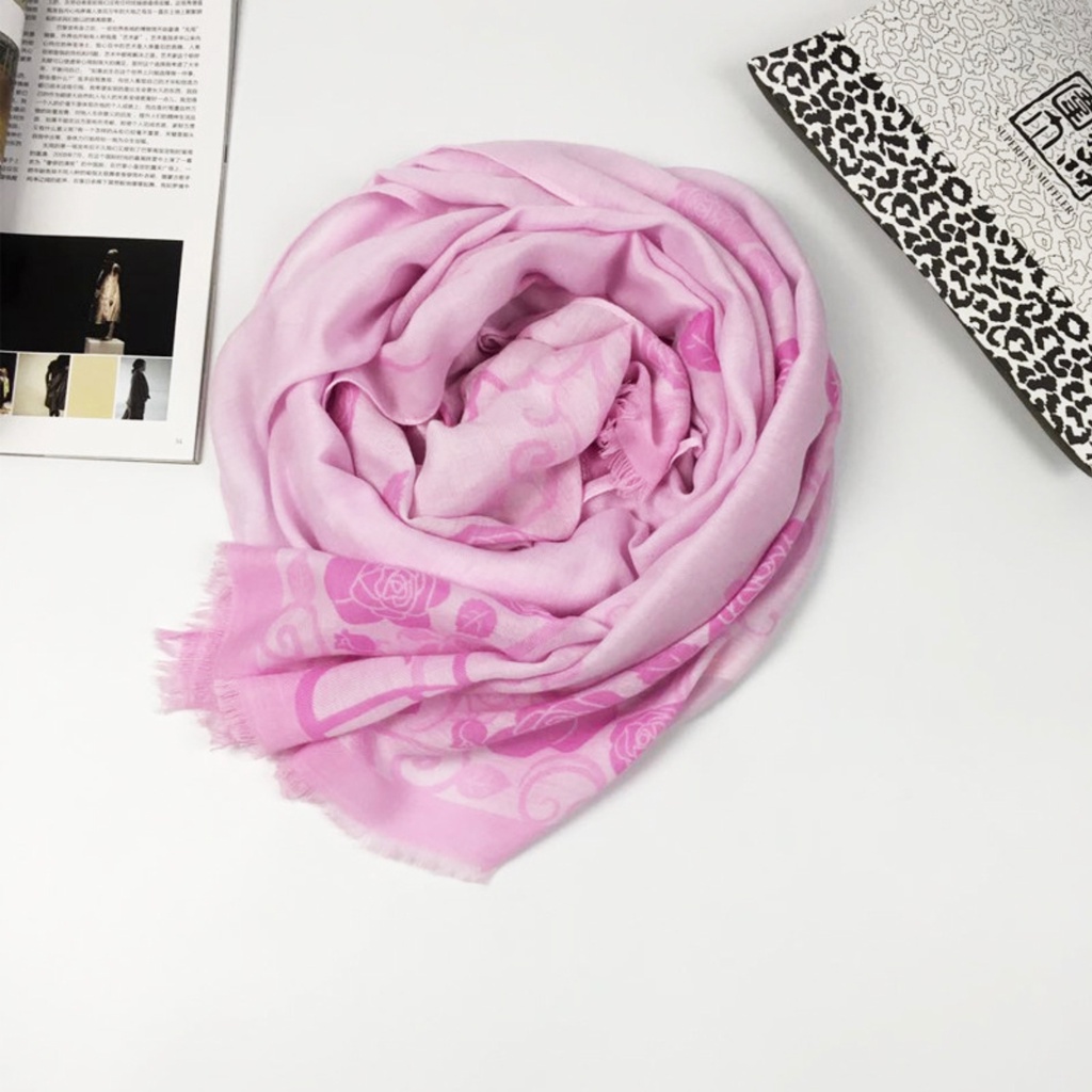 พร้อมส่ง💕 ผ้าพันคอคิตตี้ (70x180cm) ผ้าคลุมไหล่ สีชมพู | Bluerubystore - รูปที่ 2