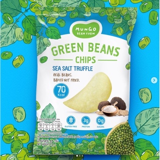 ขนมถั่วเขียวแผ่น​ อบกรอบ​ ไม่ทอด​ ขนมคลีน​ ไม่มีน้ำตาล​ ไม่มีผงชูรส Mungo​ Bean Chip