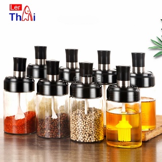 LerThai โถปรุงรส ได้แก่ มีช้อนและพร้อมฝาปิด โถเกลือ กล่องเครื่องปรุงรส Seasoning jar with spoon and lid