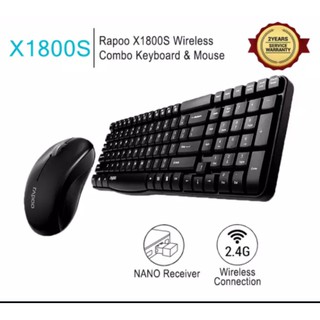 คีย์บอร์ดไร้สาย (2in1) Wireless RAPOO (X1800S) Black