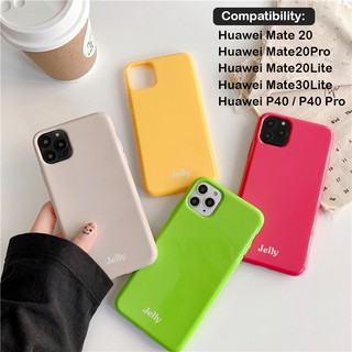 Jelly เคสสี TPU หลังเงา for Huawei Mate 20/Mate20pro/Mate20lite/Mate30Lite/P30/P40/P40Pro/Nova5i