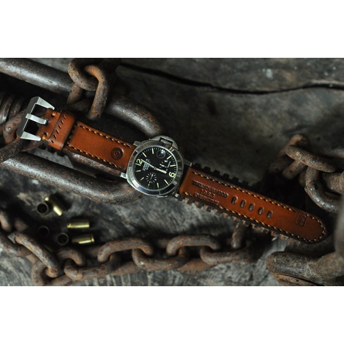 สายนาฬิกาหนังแท้ แนว Ammo strap มีขนาด 20mm 22 mm 24 mm watch strap สายนาฬิกา พร้อมบัคเคิล