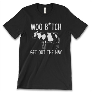 [S-5XL]ลดกระหน่ํา เสื้อยืดลําลอง แขนสั้น พิมพ์ลาย COW Moo B*tch Get Out The Hay สไตล์คลาสสิก สําหรับผู้ชาย NElnbm74JIadd