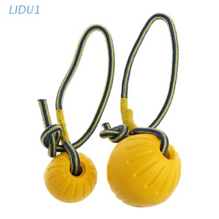 LIDU1  Pet Dog Training Toy Ball Dog Rubber Ball Chew Bite Resistant Toy With Rope