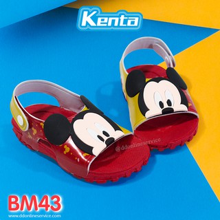 รองเท้ารัดส้นเด็ก Kenta รุ่น BM44 BM43 รองเท้าแตะแบบสวมรัดส้นเด็กผู้หญิง ลายมิกกี้เมาส์ น่ารักๆ ใส่สบาย