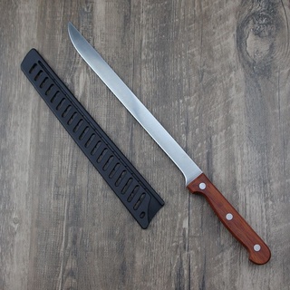 มีดเคบับ ใบมีดยาว 25 ซ.ม. ด้ามจับไม้ เหมาะสำหรับหั่นเคบับ Kebab knife blade 25 cm wooden handle