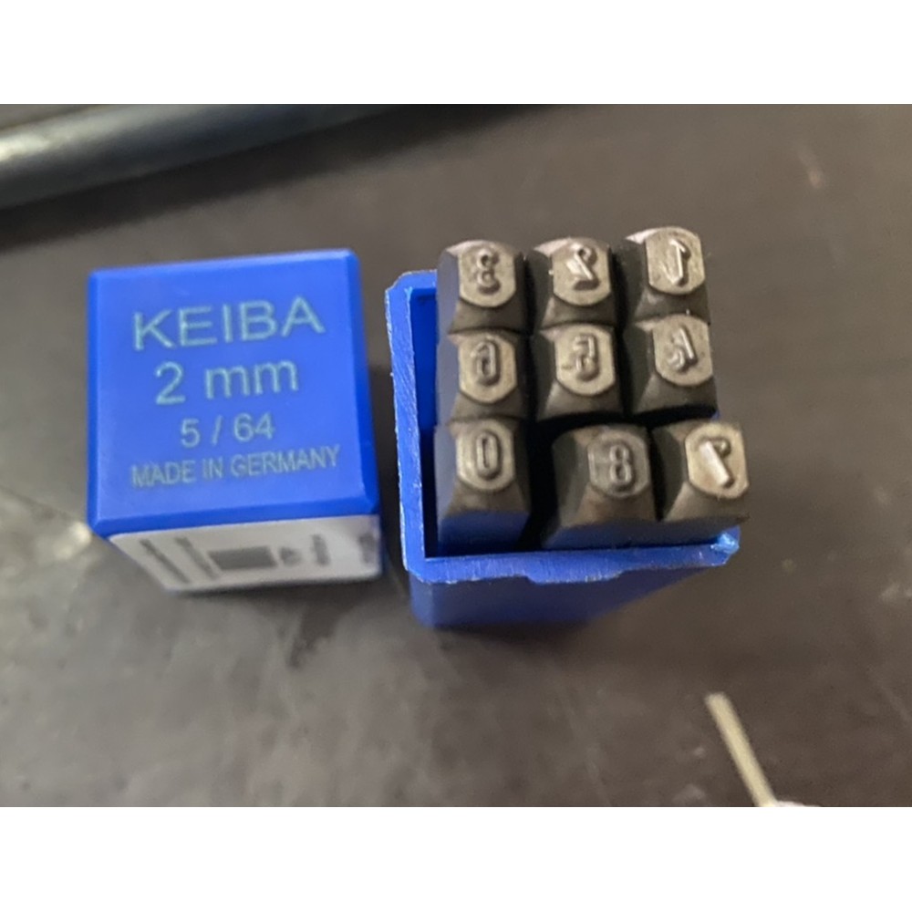 เหล็กตอกตัวเลข 0-9 ขนาด 2 มม./ 3 มม./4 มม. /5 มม./6 มม. ยี่ห้อ KEIBA/CONSO ของแท้