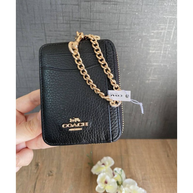 แท้💯% Coach 6303 Zip Card Case