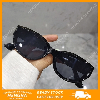 【HENGHA】COD แว่นตากันแดดสไตล์ Cat Eye สไตล์เกาหลีย้อนยุคสไตล์สตีมพังค์