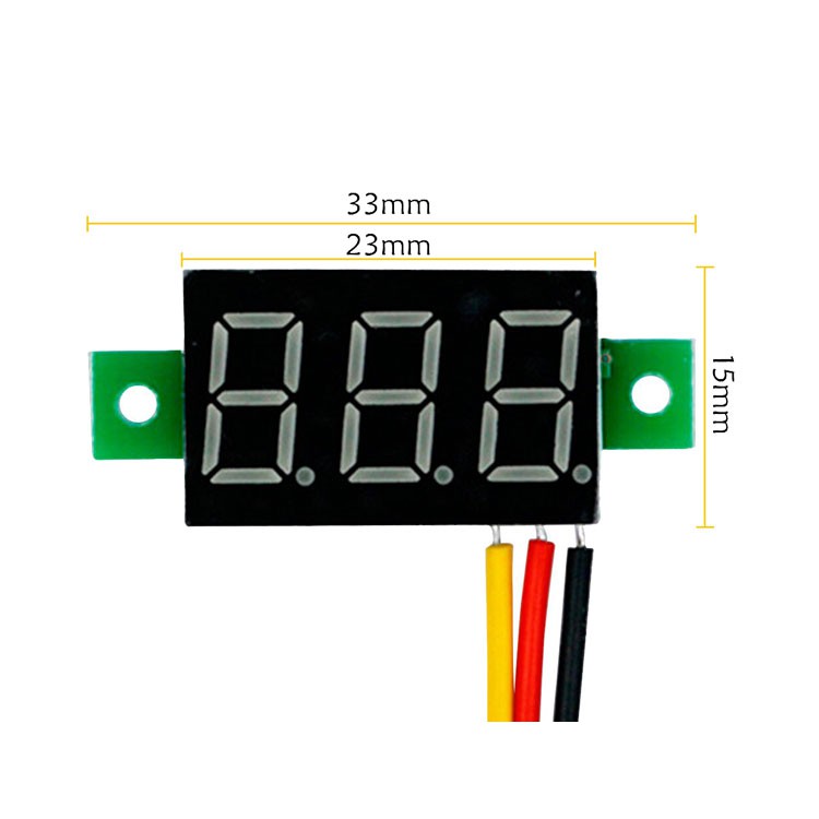[พร้อมส่ง] 0.28 inch Mini DC 0-100V 3-Wire Voltage Gauge Volt Meter ...