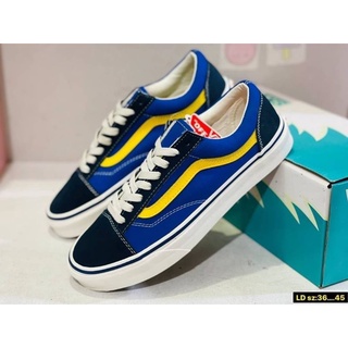 Vans Old Skool Classic สีน้ำเงิน-เหลือง