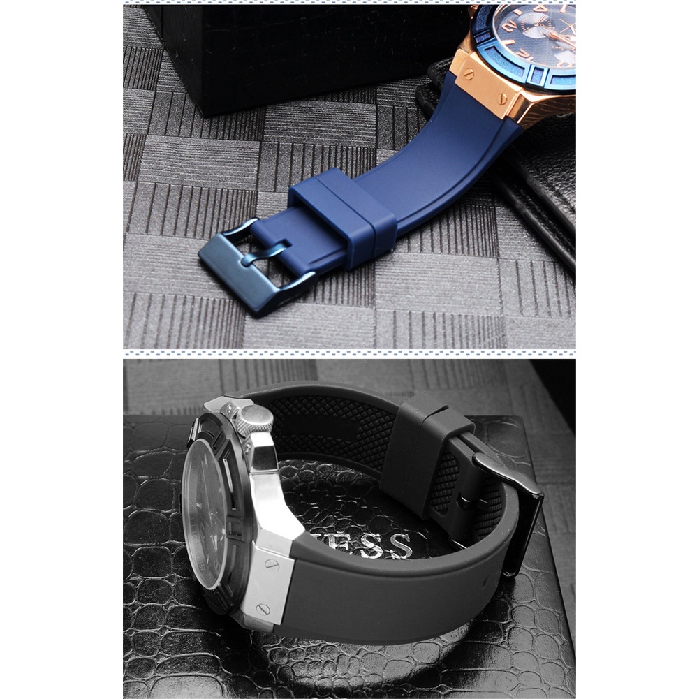 สายนาฬิกาข้อมือซิลิโคน สําหรับ Guess W0218G1 W0247G3 W0040G3 W0040G7 W0041G2