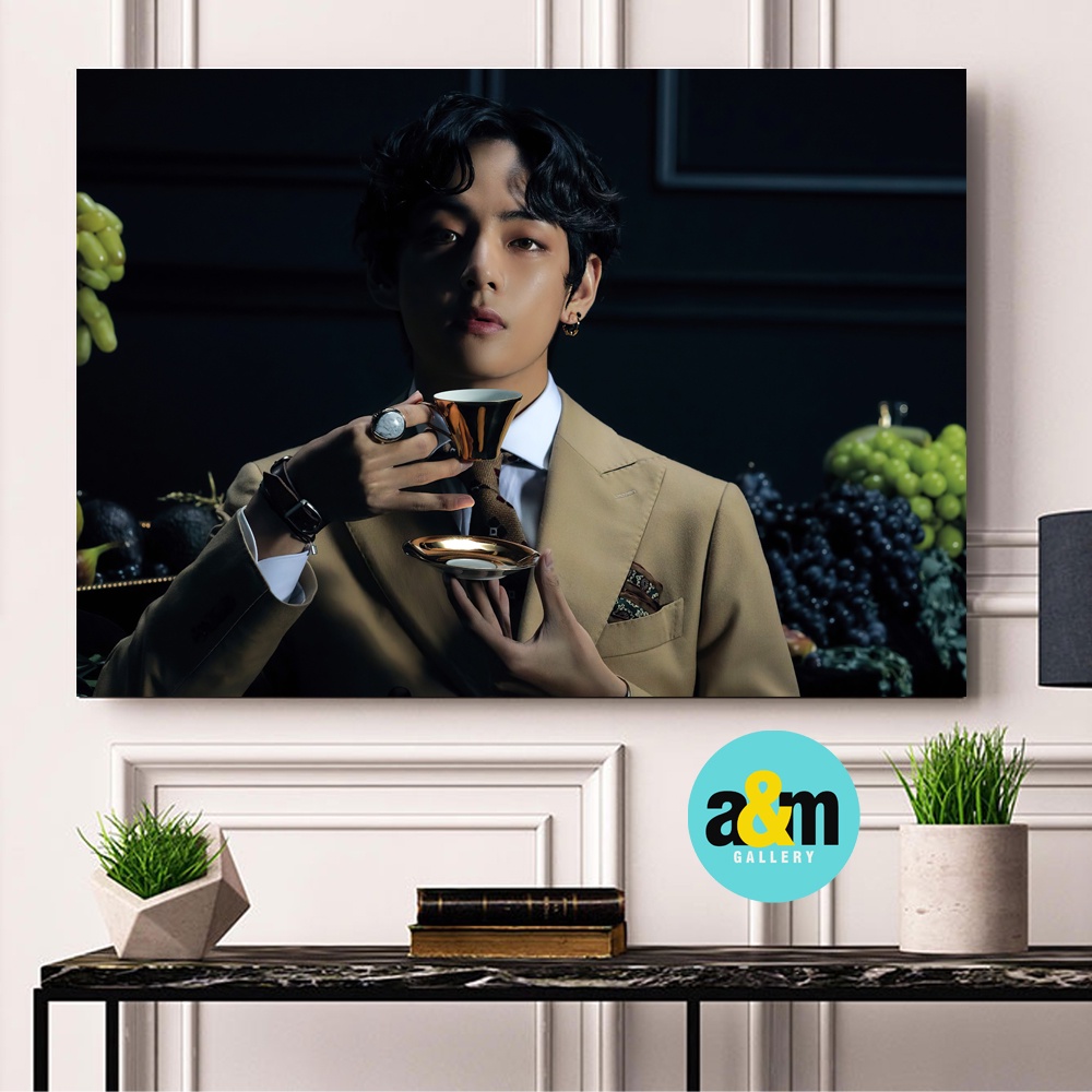 โปสเตอร์ไม้ A3 BTS MAP OF THE SOUL JIMIN V RM J-HOPE SUGA JUNGKOOK JIN LANDSCAPE I ตกแต่งผนัง ตกแต่ง