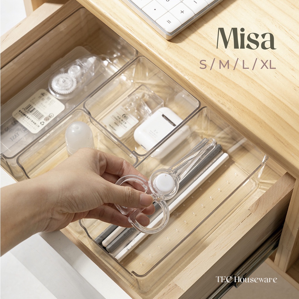 TempCMISA ORGANIZER CLEAR DRAWER ACRYLIC CHOPSTICKS SPOON ORGANIZER ROOM DRAWER PARTITION DRAWER BOX