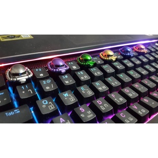 Zaku head keycaps ปุ่มกดสำหรับ custom keyboard สี metallic colors