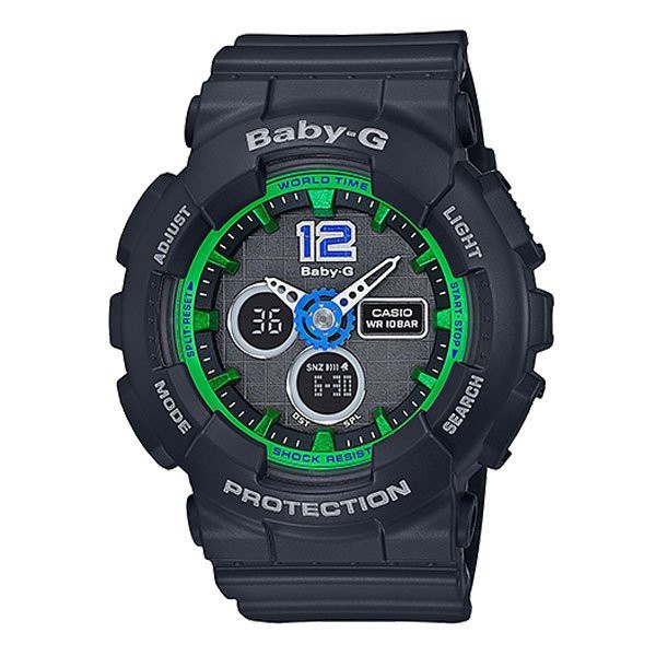 ﻿Casio G-shock  นาฬิกาข้อมือสุภาพบุรุษ  Black Resin Strap  รุ่น BA-120-1BDR