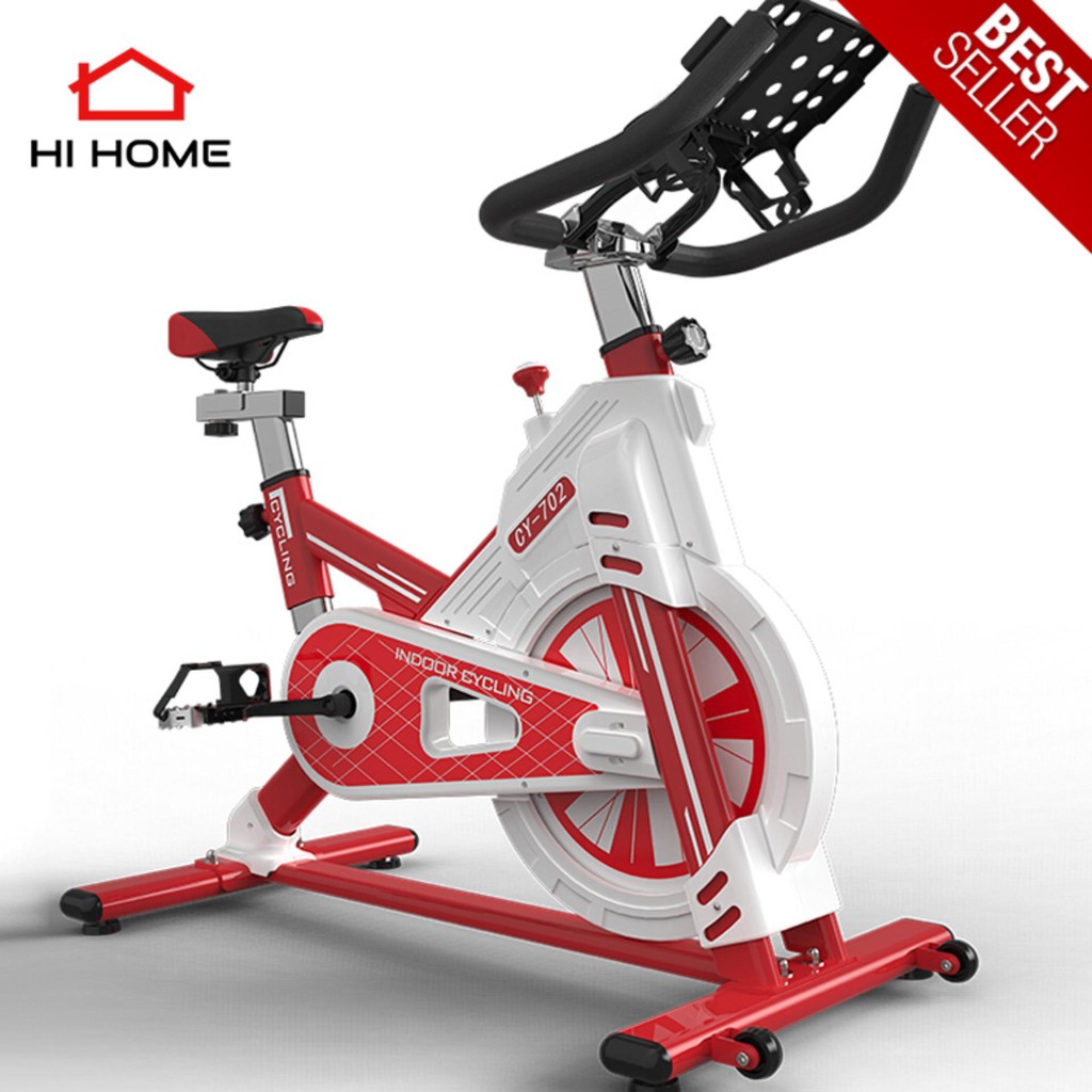 จักรยาน Spin Bike จักรยานออกกำลังกาย จักรยานฟิตเนส รุ่น S702 ( Red ) ส่งฟรี เครื่องปั่นจักรยานในบ้าน จักรยานเพื่อสุขภาพ