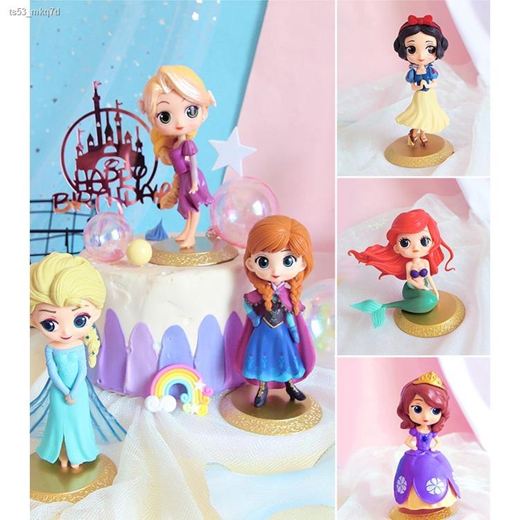 ❀โมเดลเจ้าหญิงดิสนีย์ สำหรับตกแต่งเค้ก ราคาถูก ตุ๊กตาเจ้าหญิง โมเดล ของเล่น การ์ตูน โมเดลการ์ตูน เอลซ่า Disney Elsa DD1