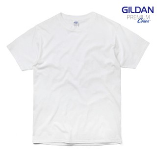 เสื้อยืดสีขาว GILDAN Premium Cotton