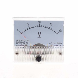 DC 0 ~ 20 V 85C 1-V Class 2.5 Voltmeter Analog Volt Panel Meter