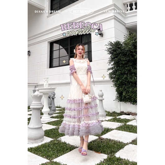 💎พร้อมส่ง💎BLT brand💕ชุด Maxidress Rebeca vanilla collection