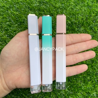 Jancy PACK 4 มล. ไล่ระดับสีเขียว สีชมพู สีขาว หลอดลิปกลอส ฉลากส่วนตัว หลอดสี่เหลี่ยม หลอดลิปกลอส ลิปสติก ลิปทินท์ บรรจุภัณฑ์