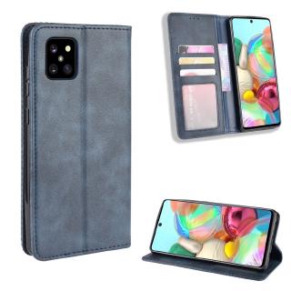 เคสโทรศัพท์หนัง PU ฝาพับแม่เหล็ก พร้อมช่องใส่บัตร สไตล์วินเทจ สําหรับ Samsung Galaxy Note 10 Lite Galaxy A81 M60S